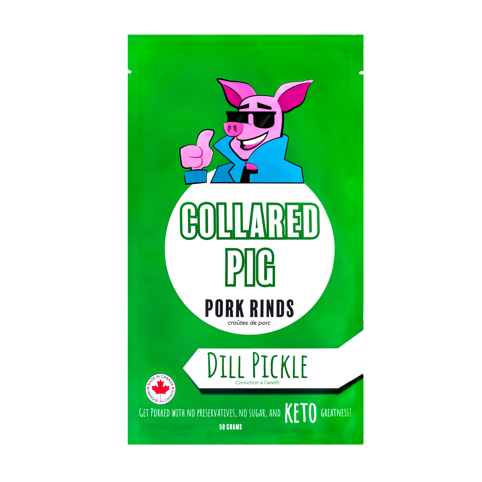 DILL PICKLE PORK RINDS, COLLARED PIG Creeds General Store