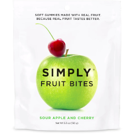 Fruit Bites - Sour Apple & Cherry (5.3 oz Bags), SIMPLY