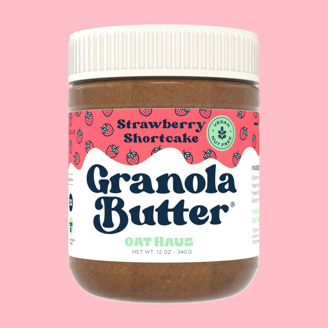 Strawberry Shortcake Granola Butter | Nut-free, Vegan, GF - OAT HAUS