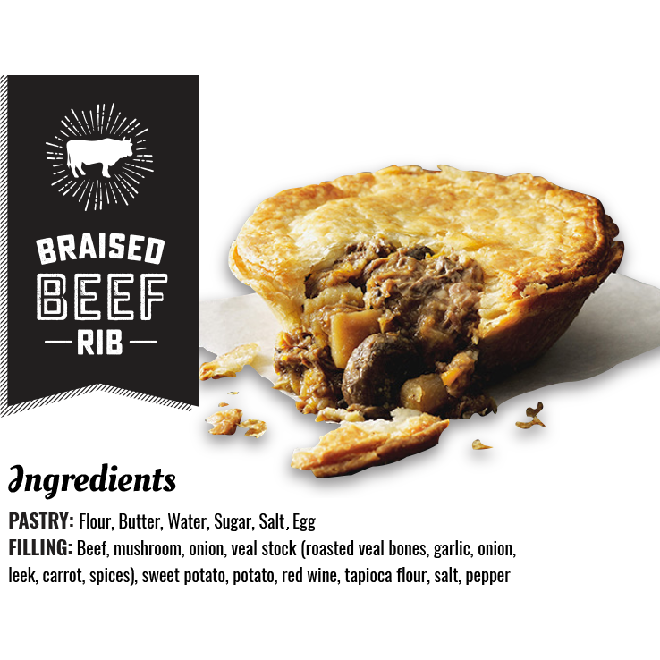 BRAISED BEEF POT PIE, PIE COMMISSION Creeds General Store