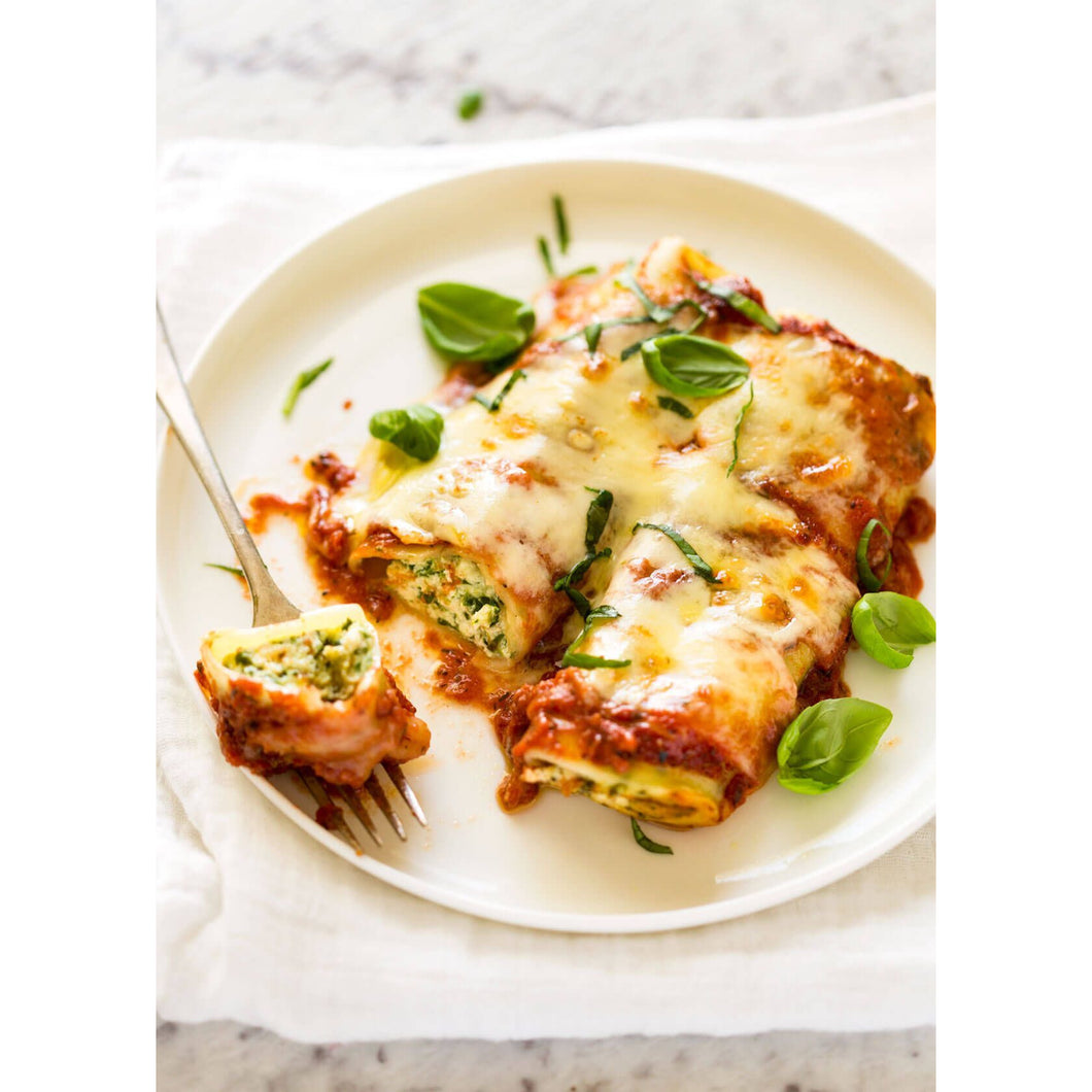 CHEESE & SPINACH CANNELLONI, FROZEN, 950g