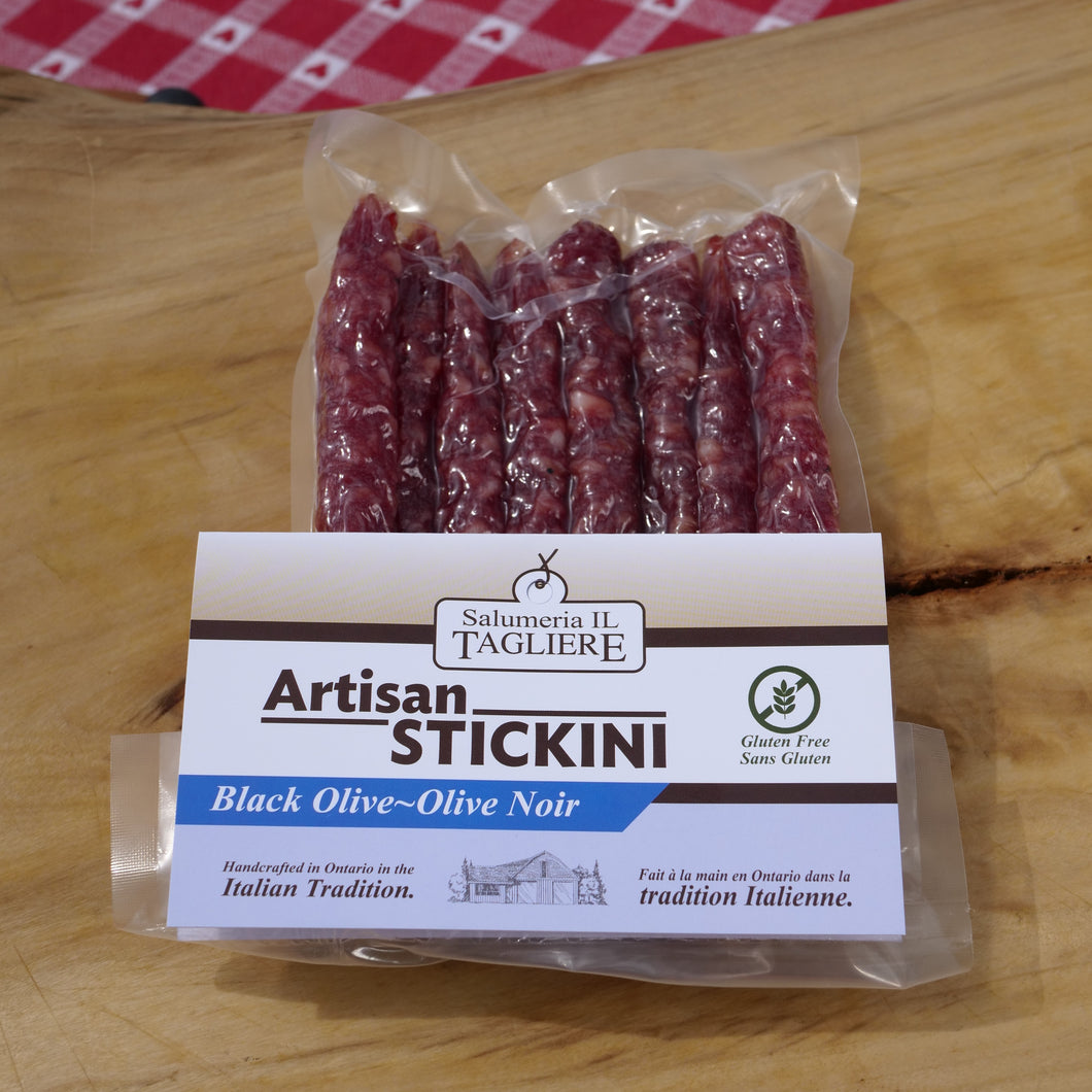 BLACK OLIVE PORK SALAMI STICKINI, SALUMI TAGLIERE