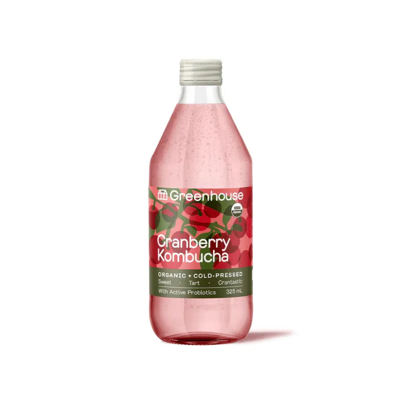 CRANBERRY KOMBUCHA (355ml), GREENHOUSE