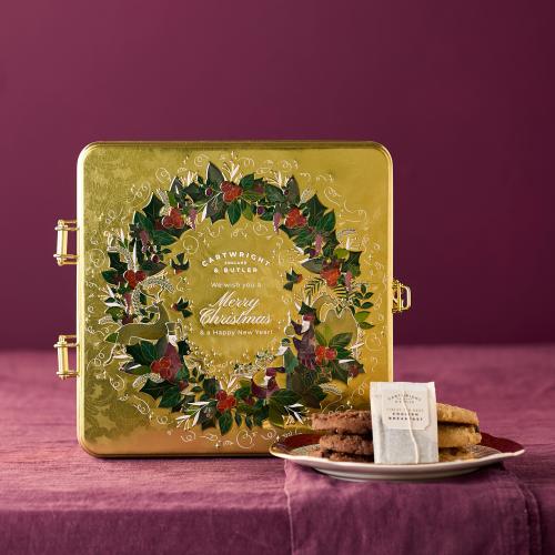 CHRISTMAS WISHES TEATIME SELECTION TIN, CARTWRIGHT & BUTLER