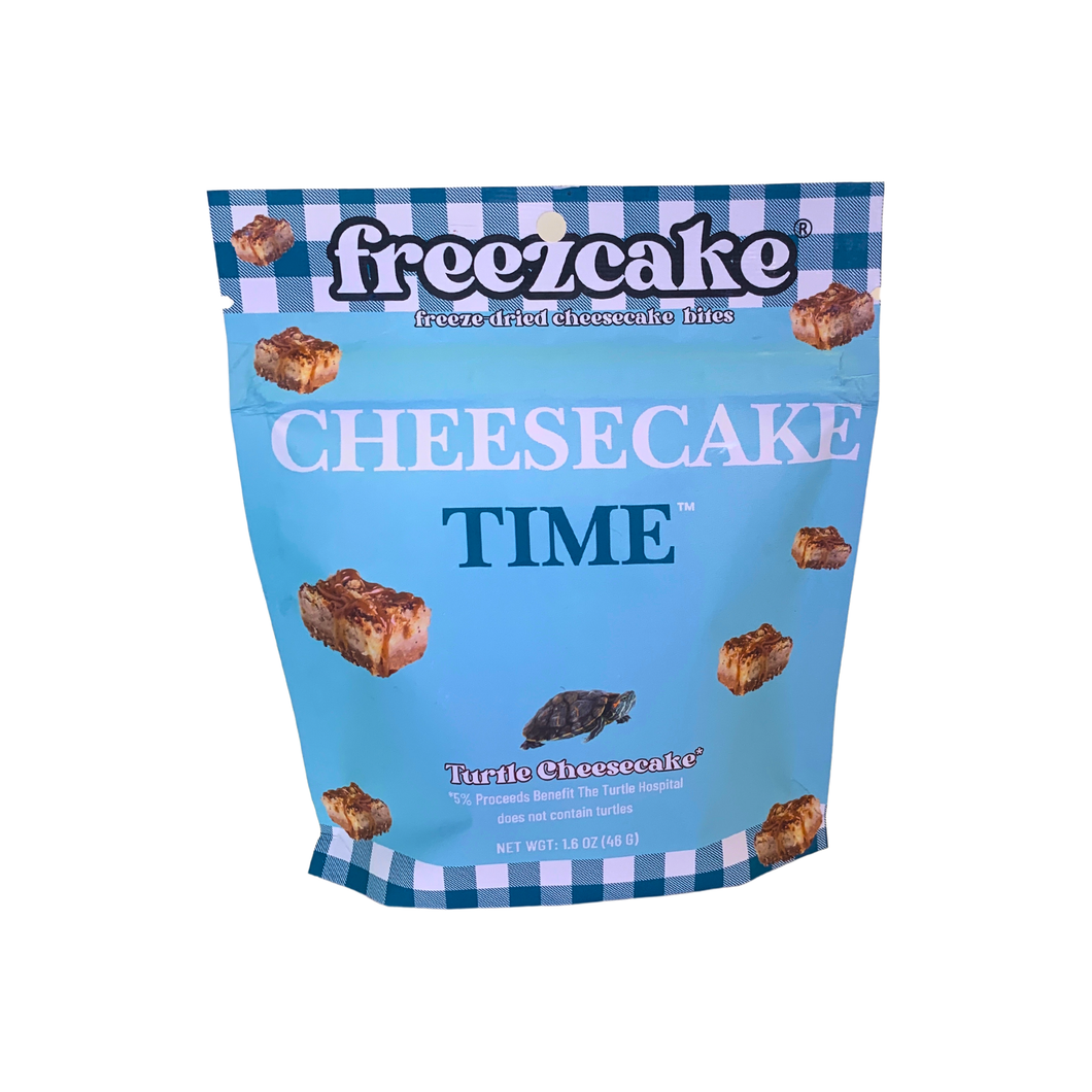 ‘CHEESECAKE TIME’ FREEZE DRIED TURTLE CHEESECAKE BITES, FREEZECAKE