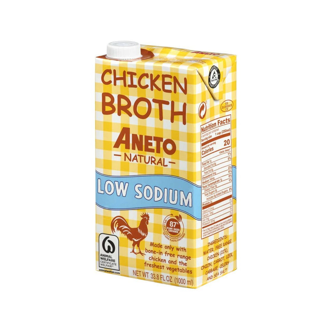 CHICKEN BROTH (LOW SODIUM) 1l, ANETO