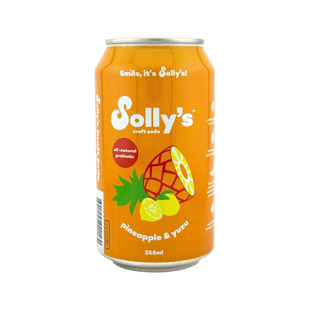 PINEAPPLE & YUZU CRAFT SODA, SOLLY'S SODA