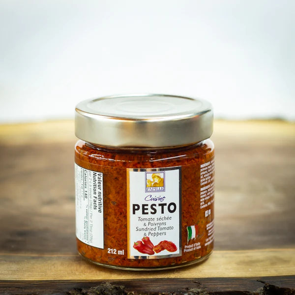 SUNDRIED TOMATO AND ROASTED PEPPER PESTO, PAPILLE