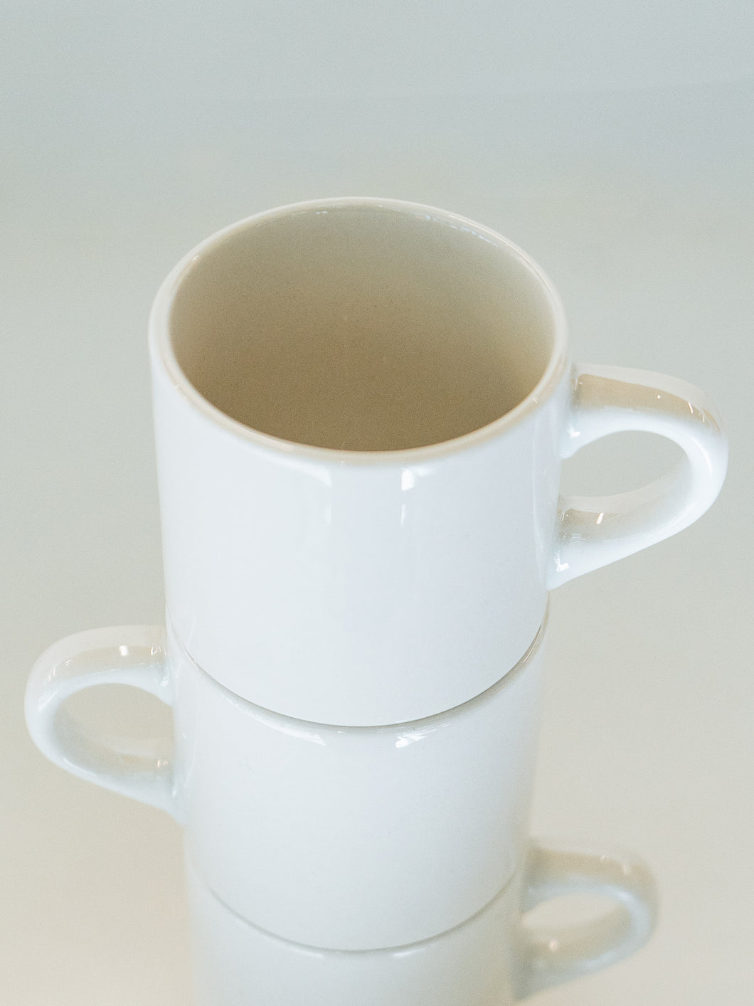 WHITE STACKING ESPRESSO CUP 3.5oz, BROWNE