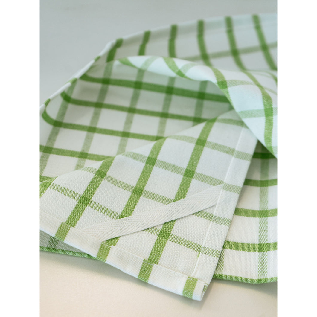 GREEN CHECKERED TEA TOWEL, CREEDS