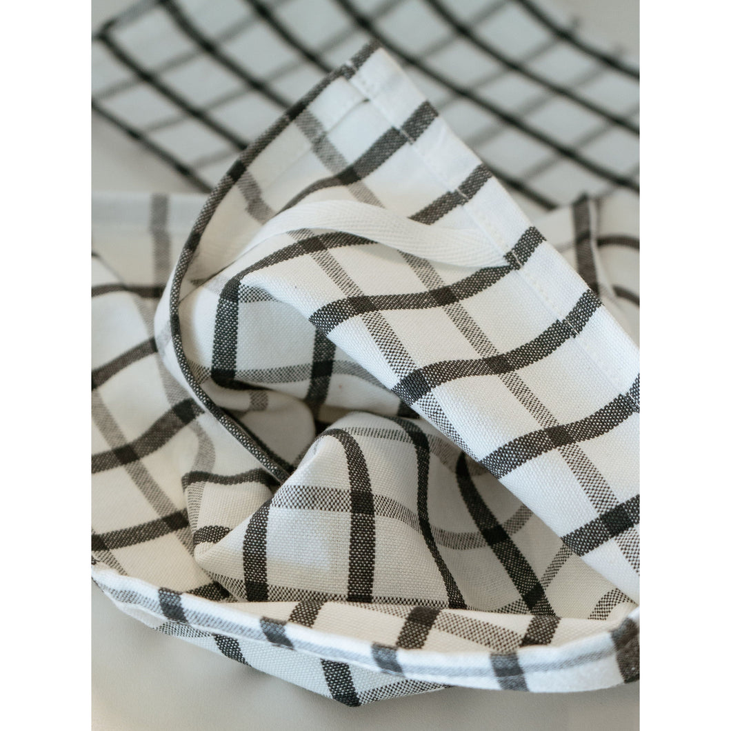 BLACK CHECKERED TEA TOWEL, CREEDS