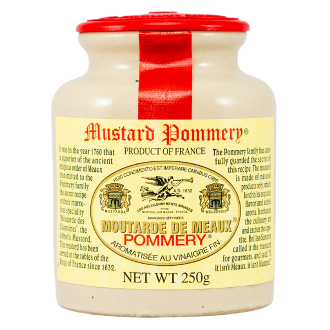 MEAUX MUSTARD (GRAINY) IN STONE JAR 250g, POMMERY