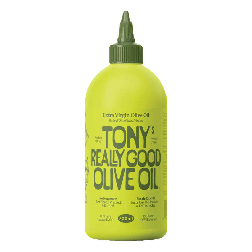 DRIZZLE OLIVE OIL, TONY'S REALLY GOOD OLIVE OIL