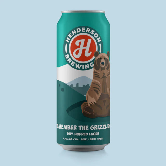 'REMEMBER THE GRIZZLIES' DRY HOPPED LAGER, HENDERSON BREWING CO