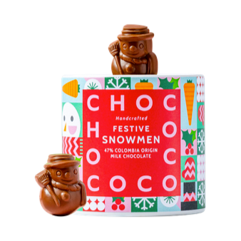 MILK CHOCOLATE SNOWMEN - 47% COLUMBIA ORIGIN, CHOCOCO