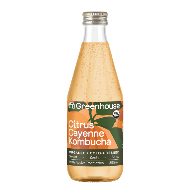 CITRUS CAYENNE KOMBUCHA (355ml), GREENHOUSE