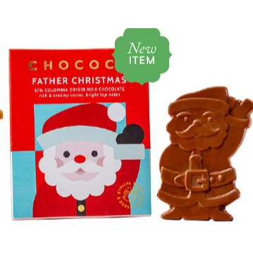 MILK CHOCOLATE FATHER CHRISTMAS SANTA BAR, CHOCOCO