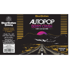 AUTOPOP BERRY CRUSH SOUR, BLOOD BROTHERS BREWING CO