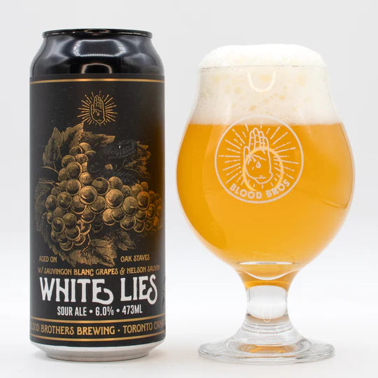 WHITE LIES ON OAK (473ml), BLOOD BROTHERS BREWING CO
