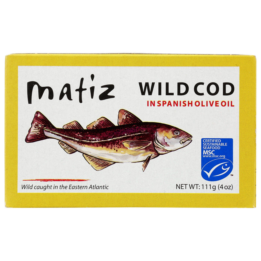 WILD COD IN OLIVE OIL 4oz, MATIZ