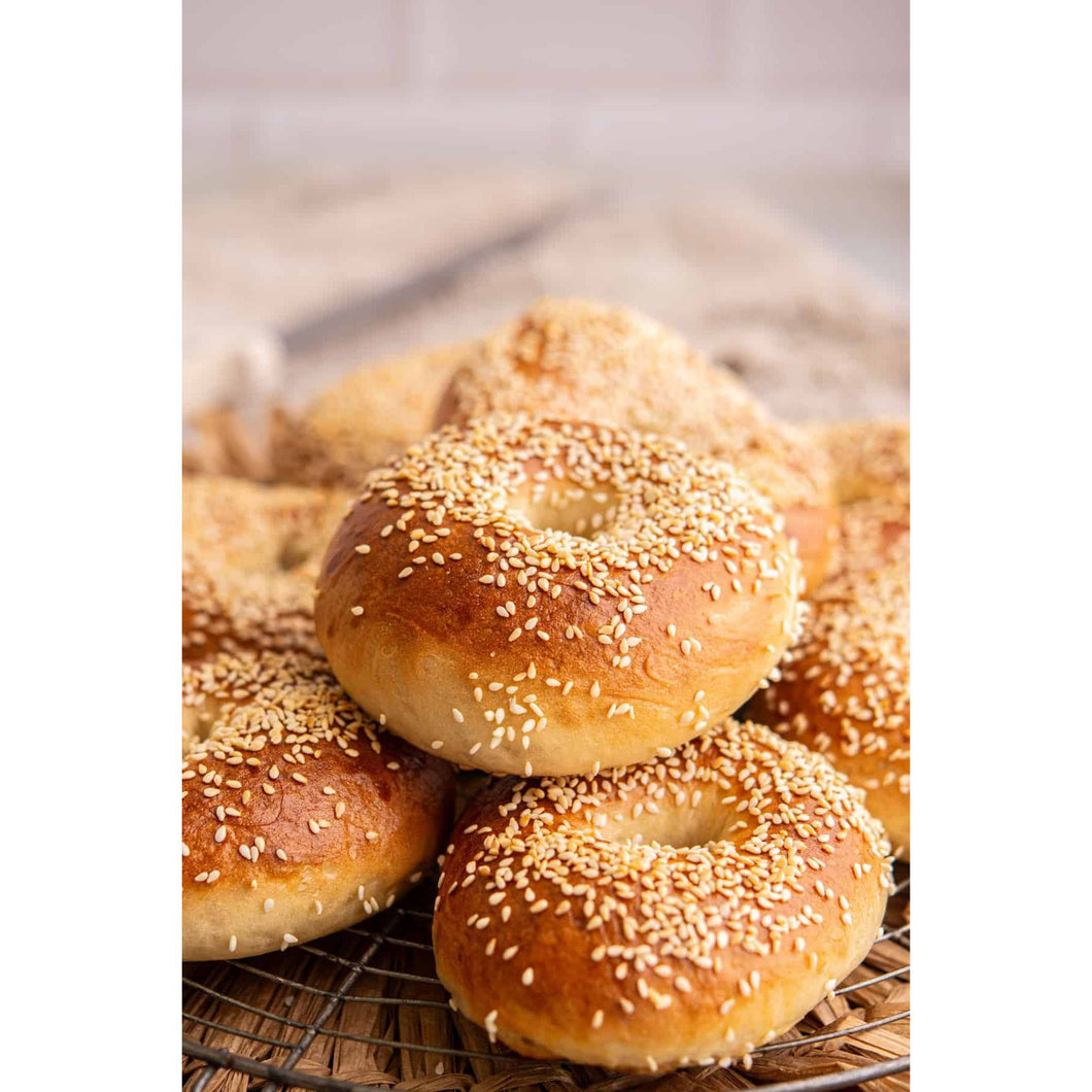 SESAME BAGELS, 4 PACK, LEV