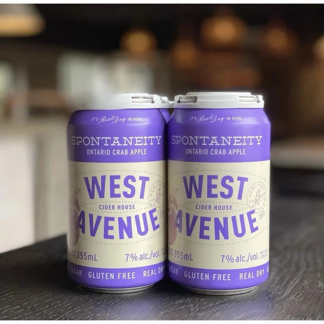 SPONTANEITY DRY CIDER, WEST AVENUE