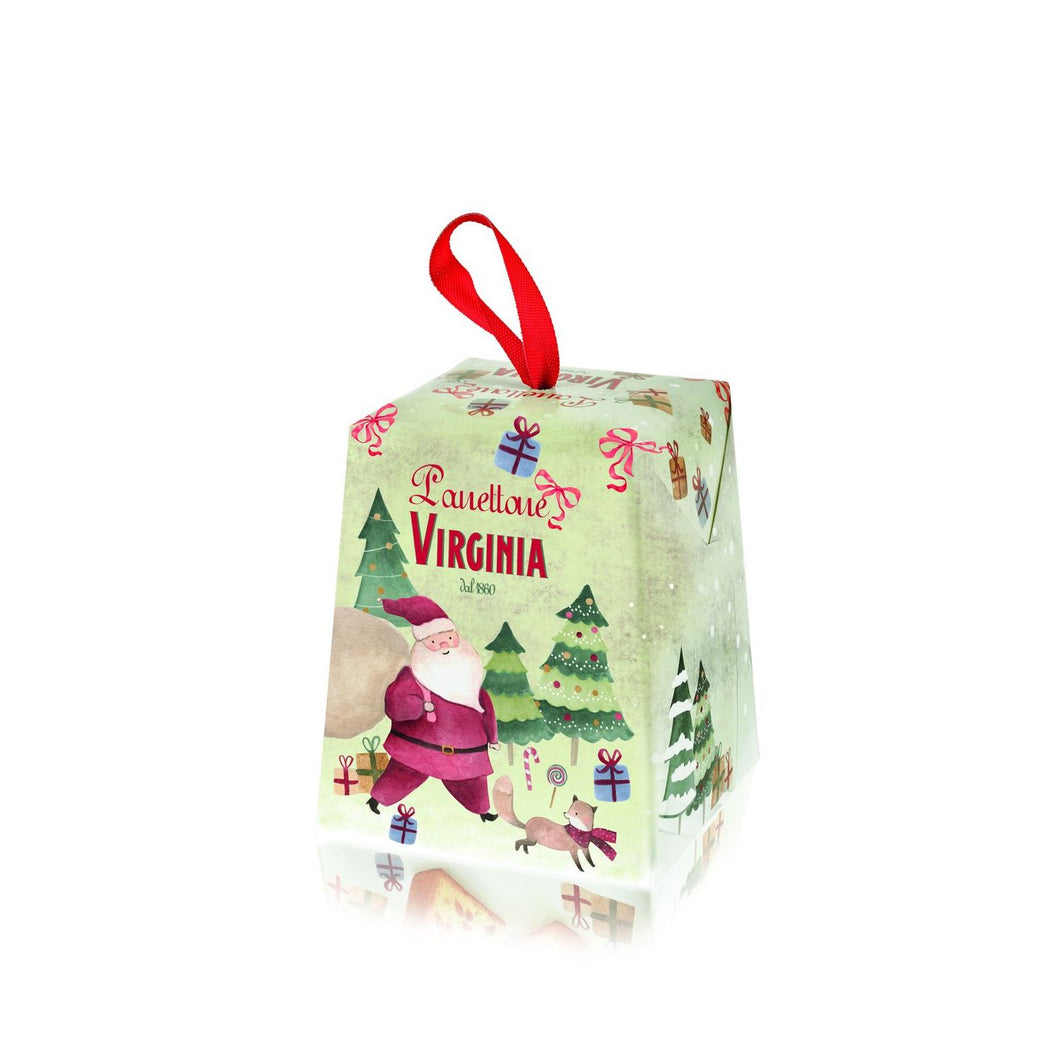 MINI TRADITIONAL PANETTONE WHITE CHRISTMAS BOX, AMARETTI VIRGINIA
