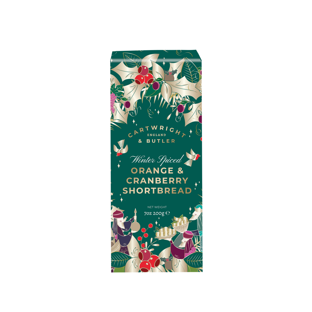 SPICED ORANGE & CRANBERRY SHORTBREAD, CARTWRIGHT & BUTLER