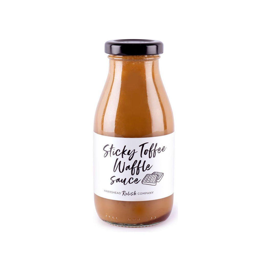 STICKY WAFFLE DESSERT SAUCE, HAWKSHEAD RELISH