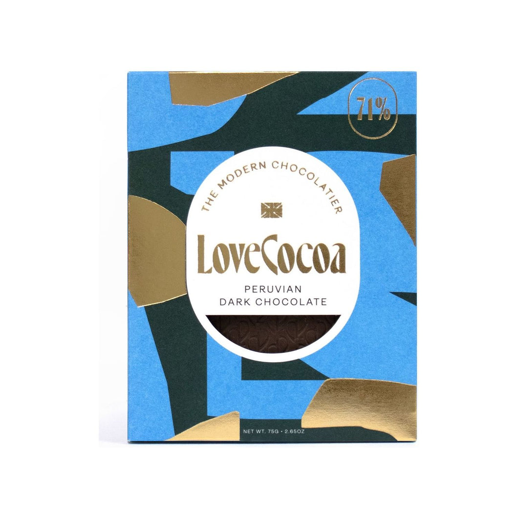 PERUVIAN DARK CHOCOLATE BAR, LOVE COCOA