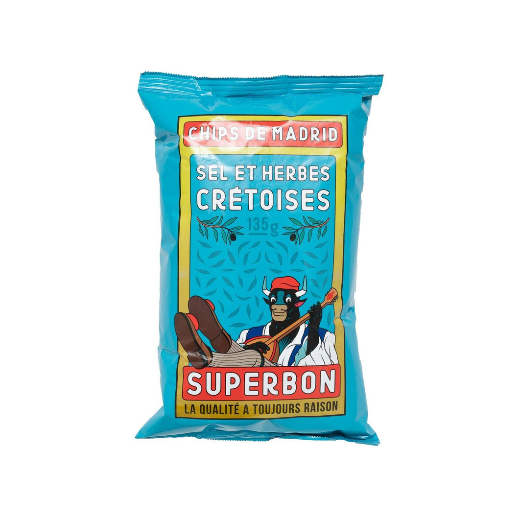 SALT & CRETAN HERBS POTATO CHIPS, SUPERBON