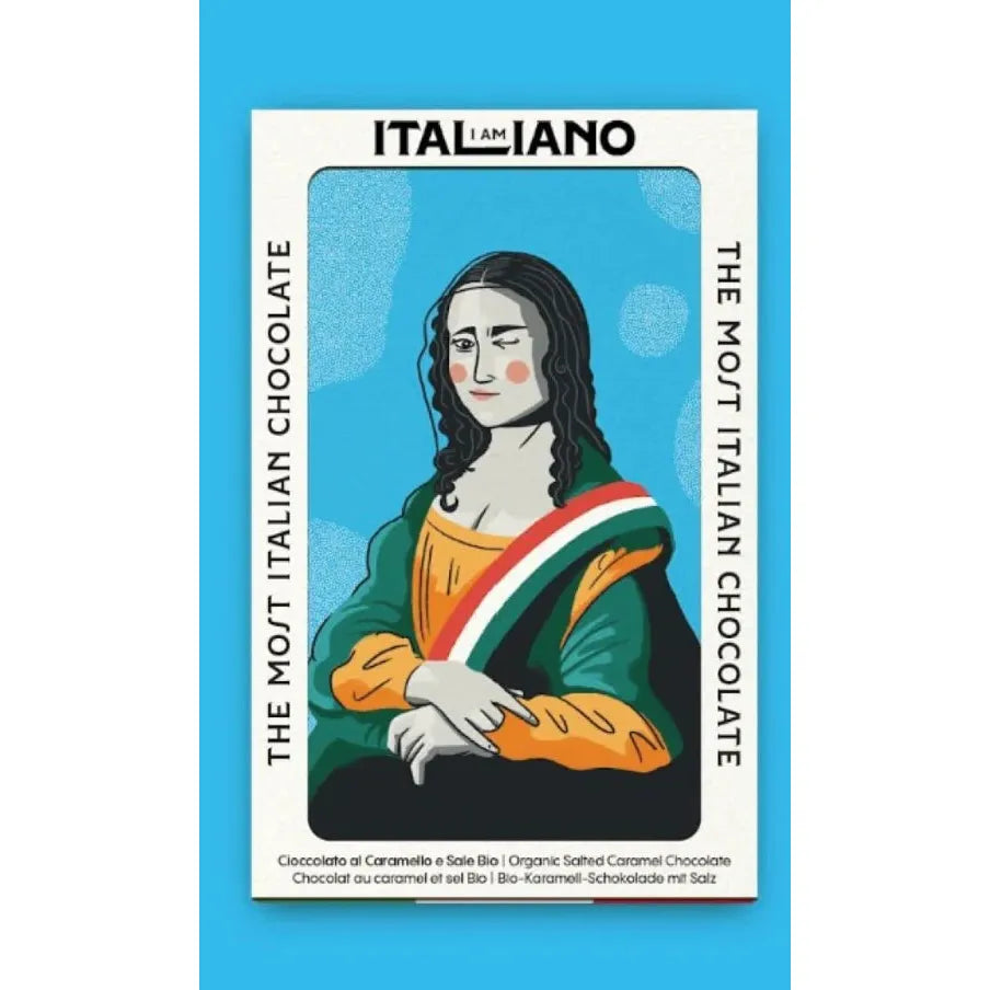 ORGANIC CHOCOLATE WITH SALTED CARAMEL (MONA LISA), I AM ITALIANO