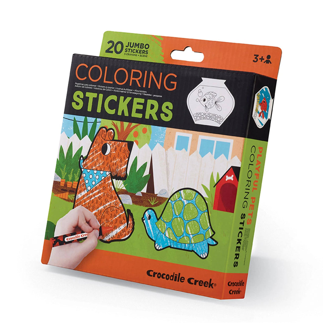 Playful Pets Coloring Stickers, Crocodile Creek