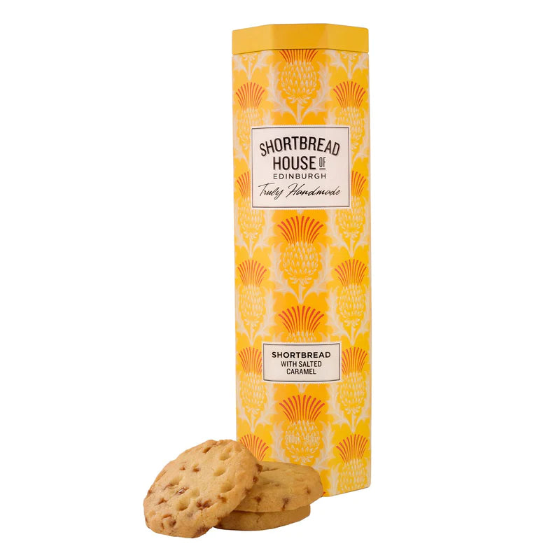 SHORTBREAD WITH SALTED CARAMEL, OCTAGONAL TIN, SHORTBREAD HOUSE OF EDINBURGH