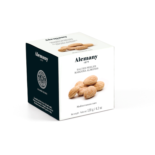 SALTED PEELED ALMONDS, ALEMANY