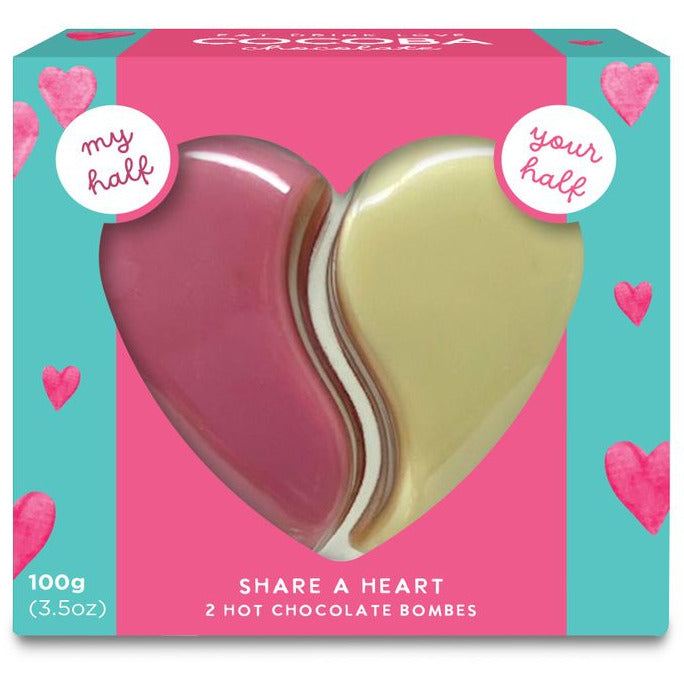 SHARE A HEART HOT CHOCOLATE BOMBE 3 PACK, COCOBA
