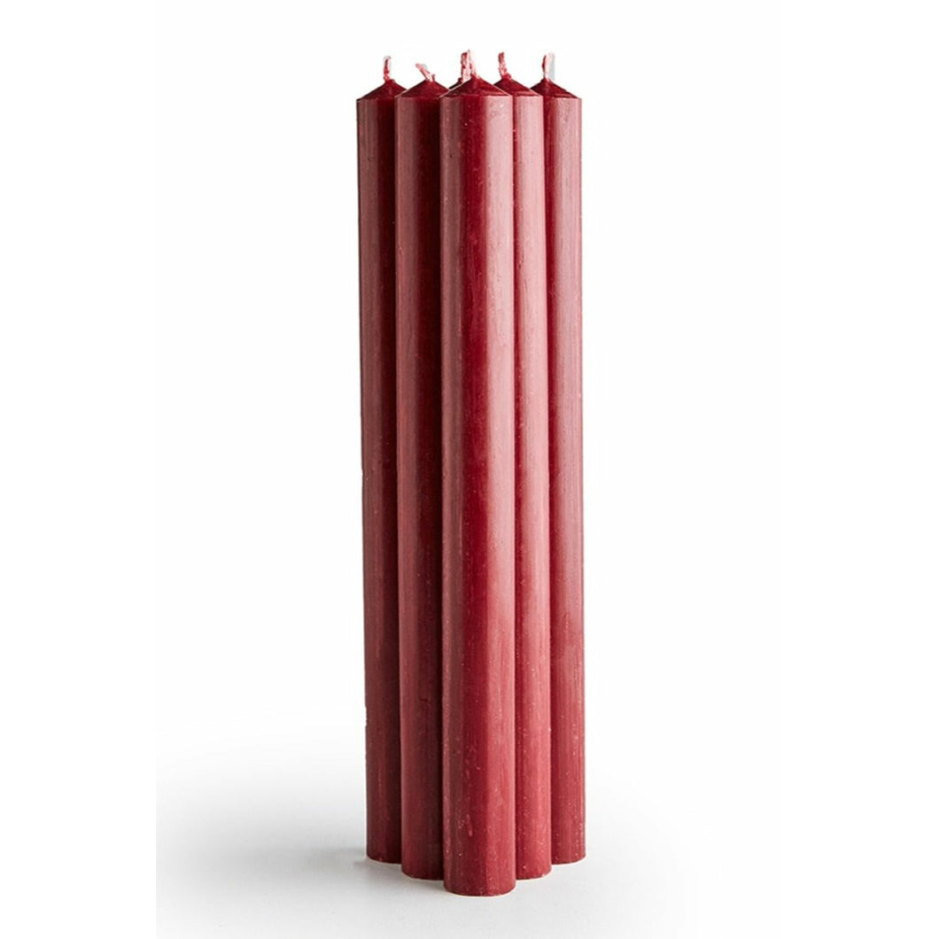 TAPER CANDLES - RED, ST. EVAL