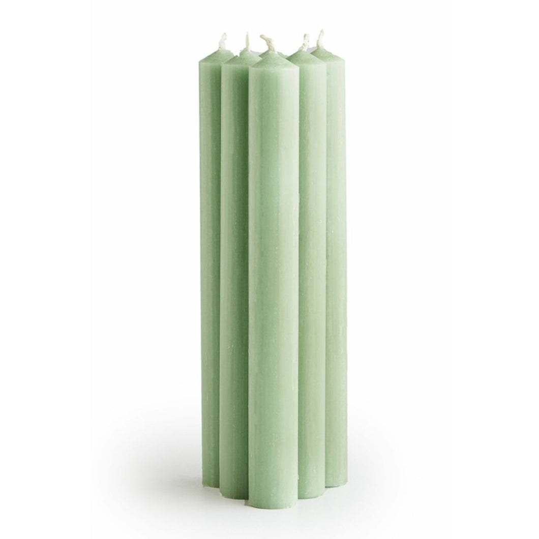 TAPER CANDLES - LIGHT GREEN, ST. EVAL
