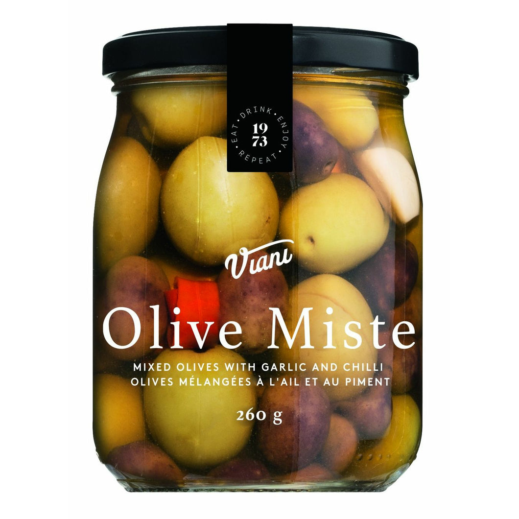 MIXED OLIVES WITH GARLIC AND CHILI, VIANI